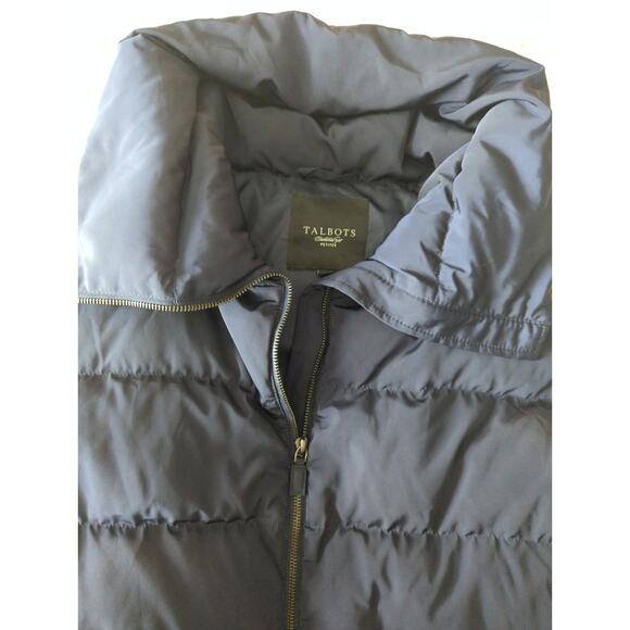 Talbot Petites | Navy Cowl Neck Full Zip Puffer Vest | XL - Picture 4 of 7
